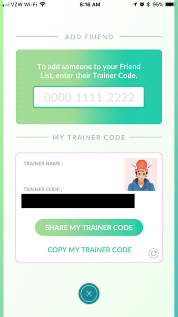 how to find and copy your friend code in pokemon go