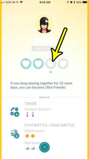 how many days left friendship increase pokemon go
