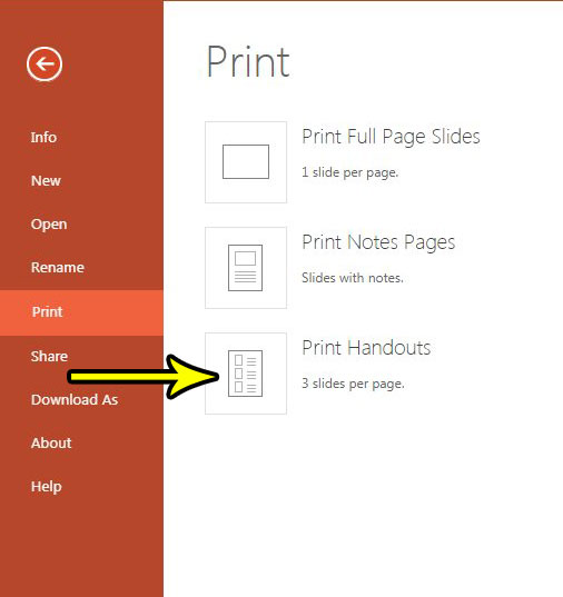 how to print handouts in powerpoint online