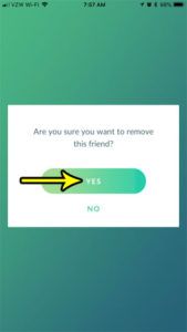 how to delete a friend in pokemon go