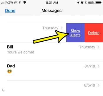 What Does Hide Alerts Mean for a Text Message on My iPhone  - 68