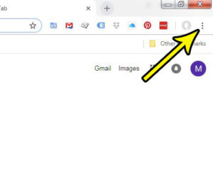where is the customize and control google chrome icon