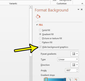 hide background images in theme in powerpoint 2013