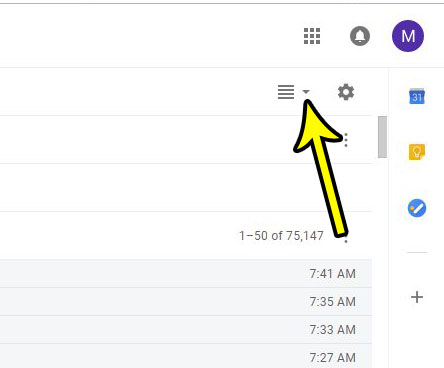 how to turn off horizontal split in gmail