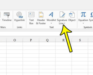 how to insert signature in excel mac