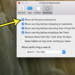 how to show filename extensions on mac