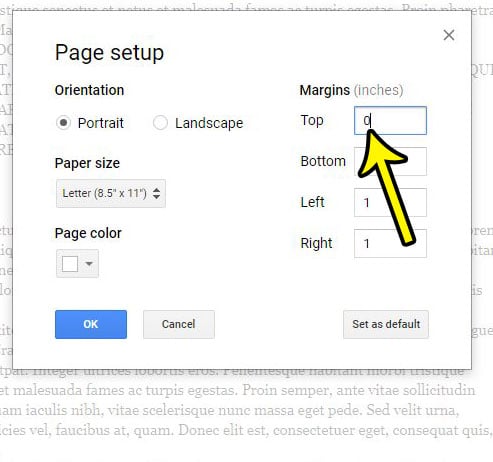 how to remove header space in word 2010