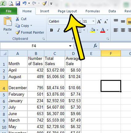 how to center a printed spreadsheet in excel 2010