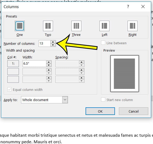 What is the Highest Number of Columns I Can Have in Word 365  - 7
