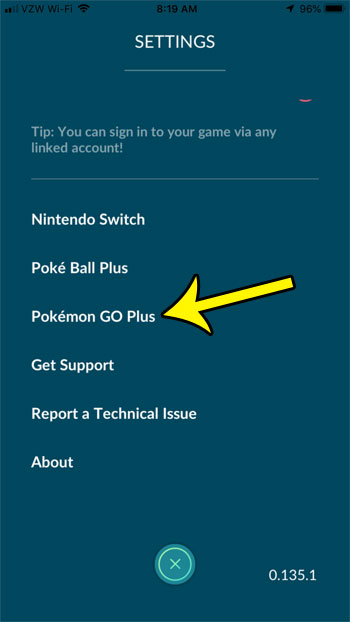 how to change pokemon go plus settings