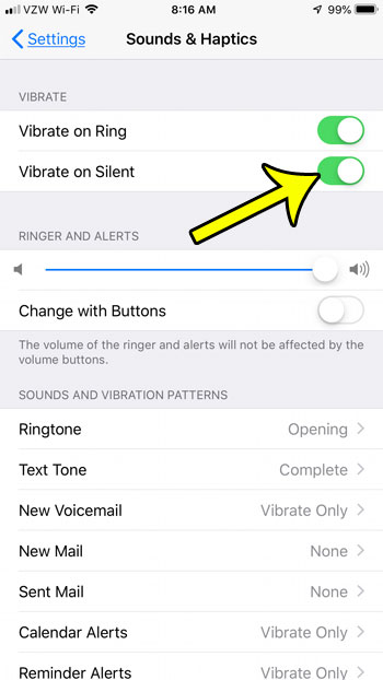 how to make an iphone vibrate on silent