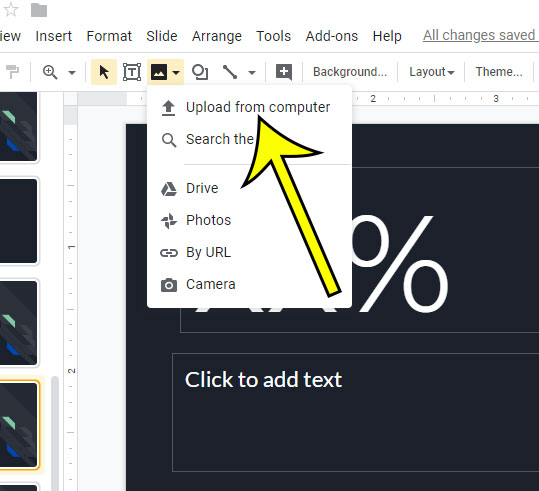 how to insert a picture in google slides
