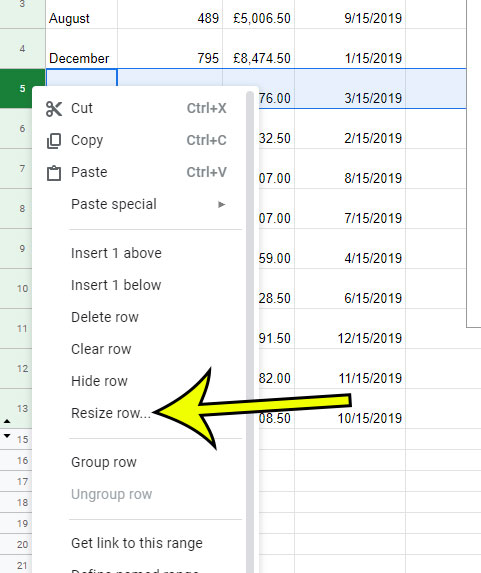 How to Set Google Sheet Row Height - 51