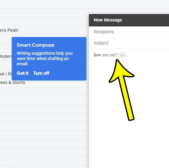 how to turn off writing suggestions in gmail