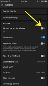 how turn off youtube break reminder 4 How to Disable the Break Reminder in the YouTube iPhone App