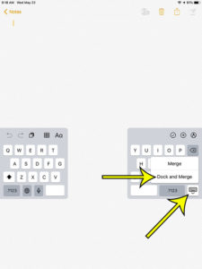 how exit split keyboard ipad 2 How to Switch Back to the Regular Keyboard from Split Keyboard on an iPad
