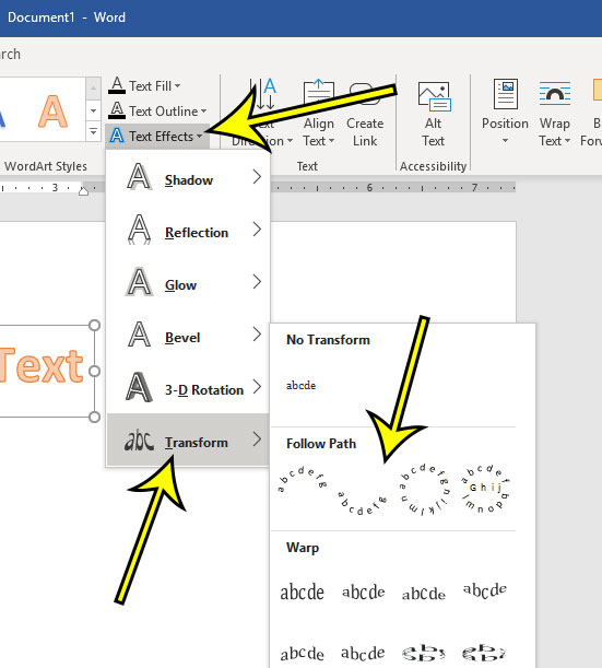 arch font on word for mac 2011