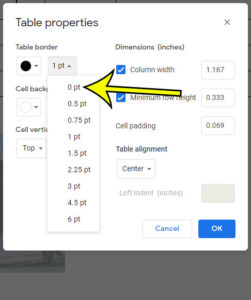 how remove table border google docs 2 How to Remove a Table Border in Google Docs