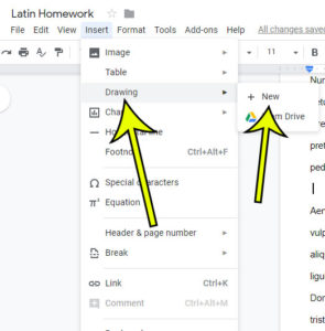 google docs how to add text box