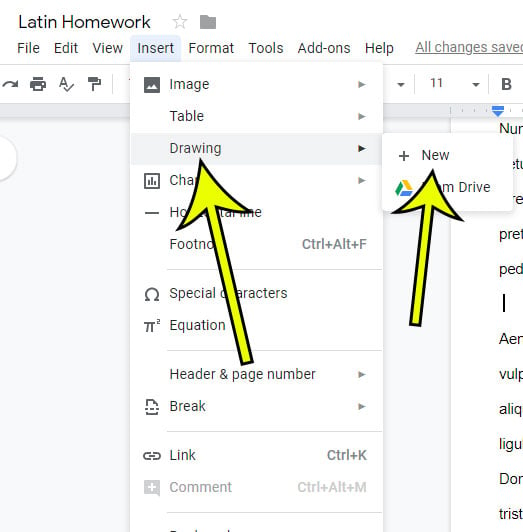 how to insert text box google docs