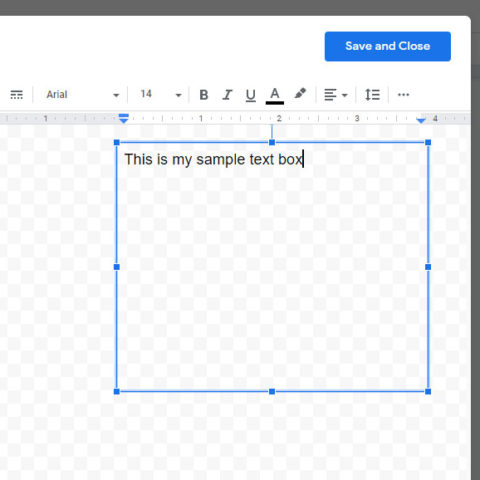insert text boxes in google docs