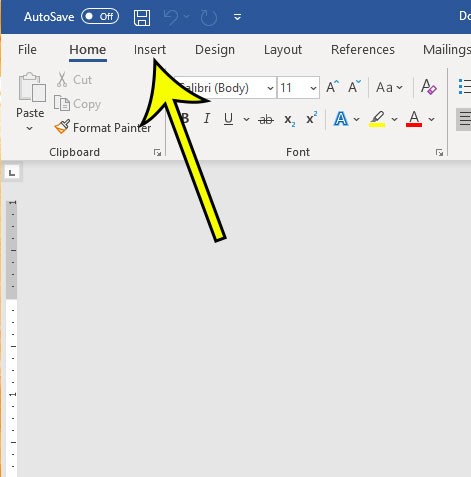 add header to ms word on mac