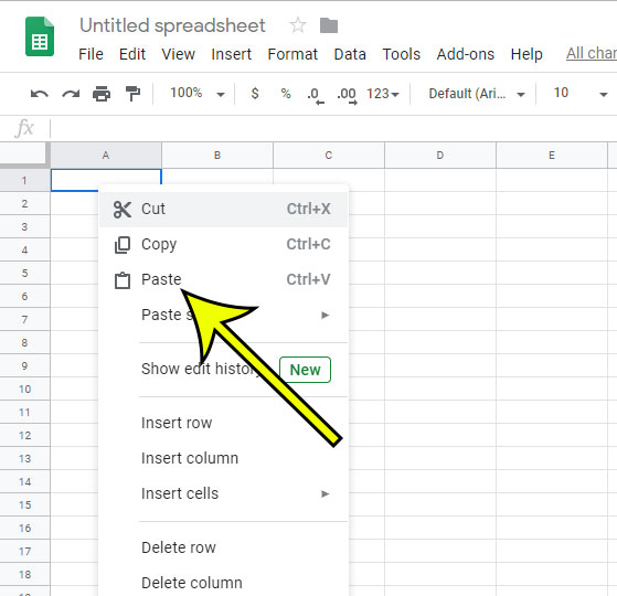 how to paste multiple rows in Google Sheets