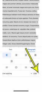 how use double spacing google docs iphone 6 How to Double Space in Google Docs on iPhone