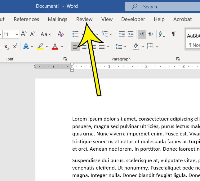 word count microsoft word 2016