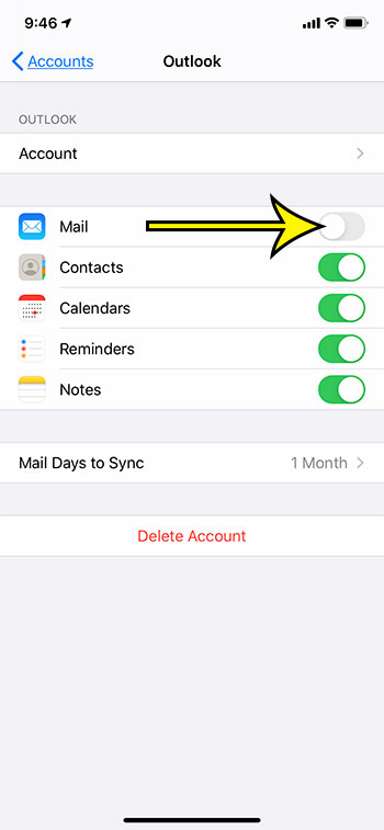 how to log out of mail on an iPhone