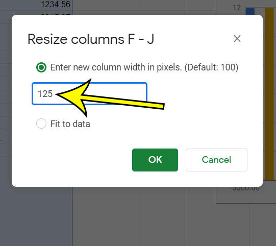 how to resize multiple columns in Google Sheets