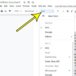 how to change the document font in Google Docs