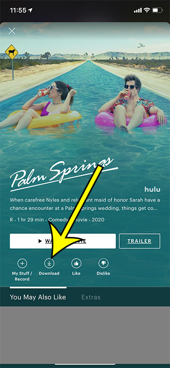 how to download a movie in Hulu on an iPhone
