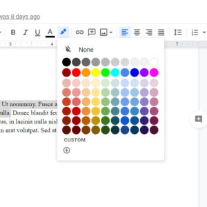 how to highlight text in Google Docs