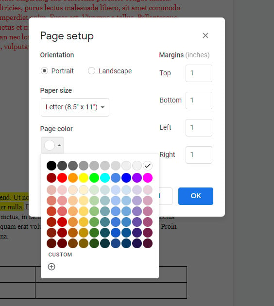 How to Change Google Docs Background Color - 19