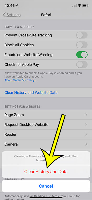 how to check history on iPhone 6