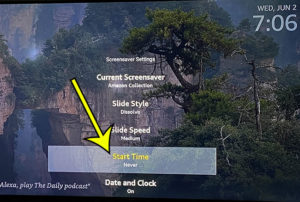 how to disable the screen saver on an Amazon Fire TV Stick