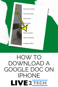 How to Download a Google Doc on iPhone