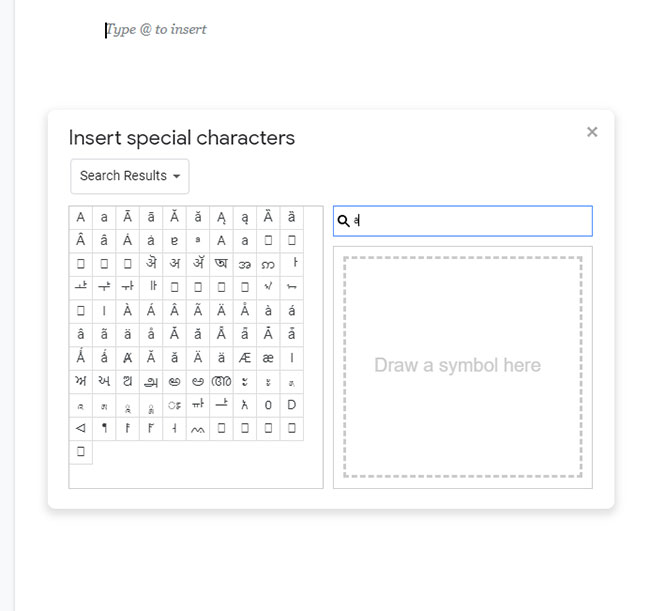 how to put an accent over a letter on Google Docs