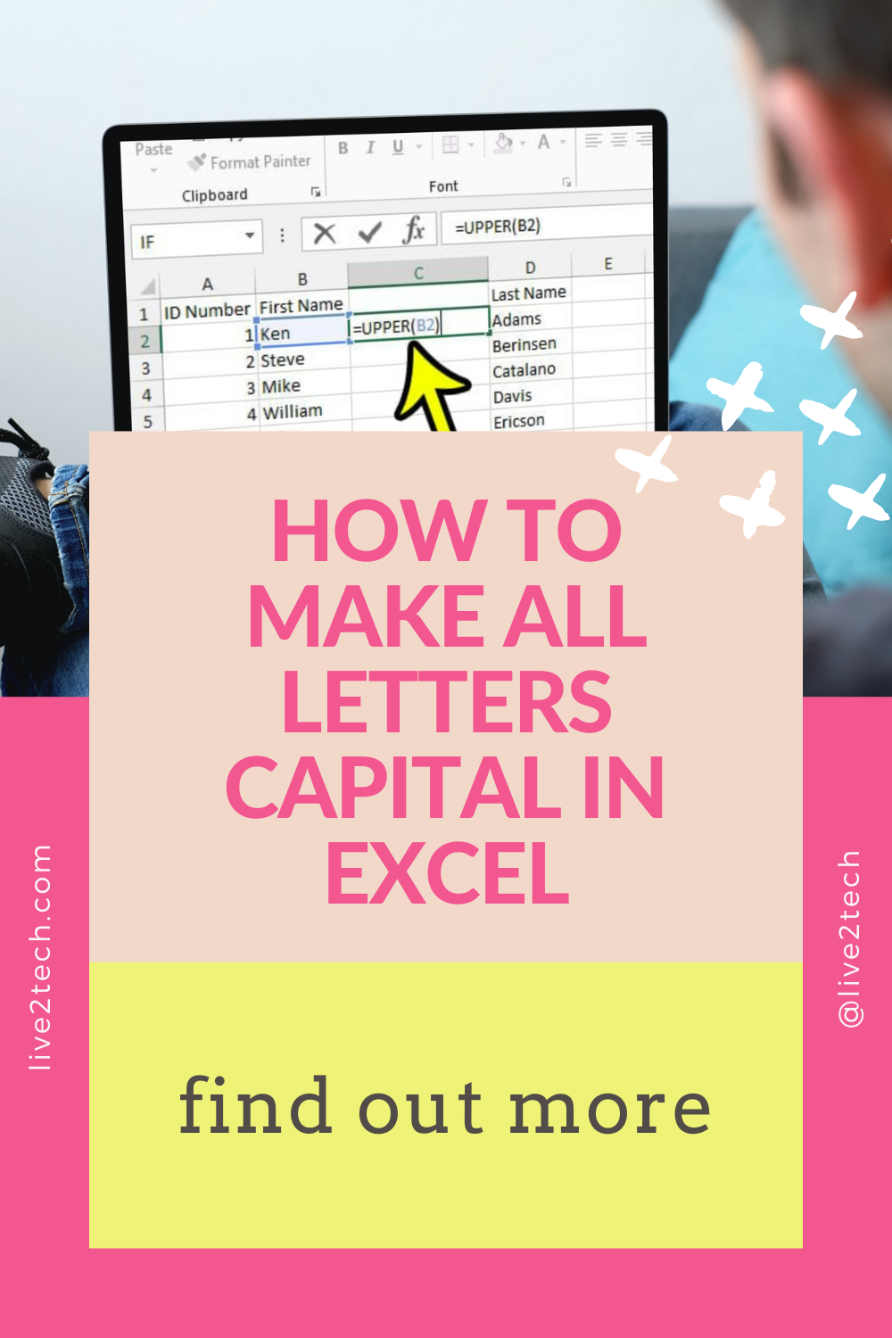 How To Make All Letters Capital In Excel 2013 Live2Tech