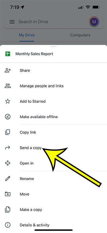 how to attach Google Drive files to an email on an iPhone 13