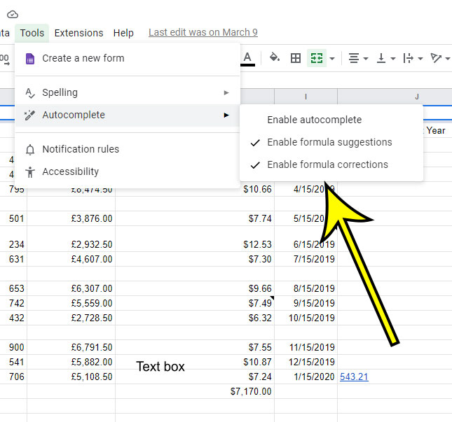 how to disable autocomplete in Google Sheets