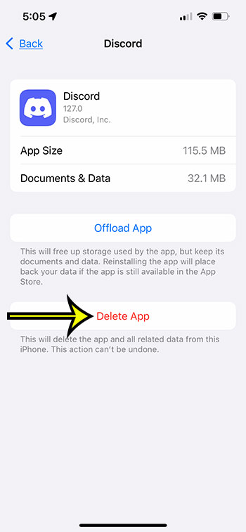 second method to delete apps on an iPhone SE