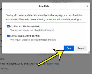 how to clear Firefox cache
