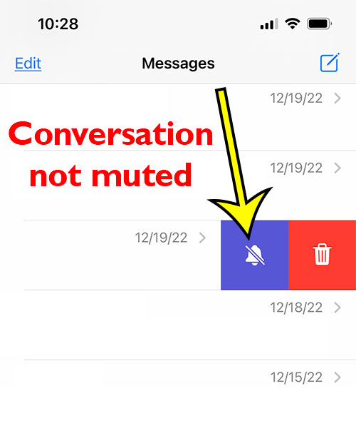 iPhone conversation not muted