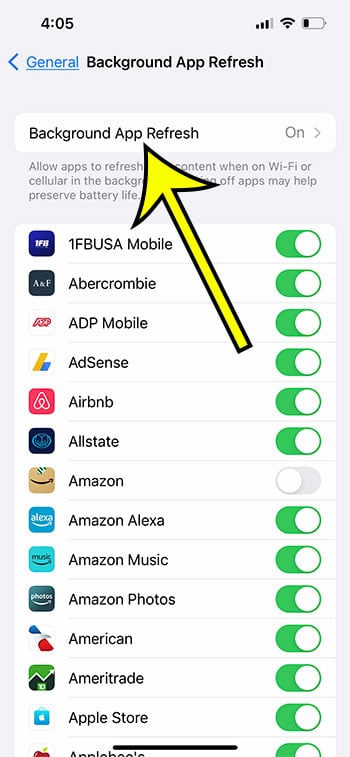 How to Turn Off the Background App Refresh iPhone 13 Setting - 29