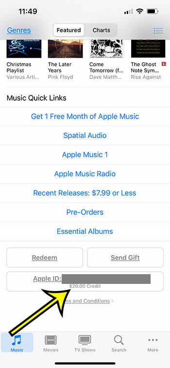 how to check iTunes gift card balance on an iPhone 13