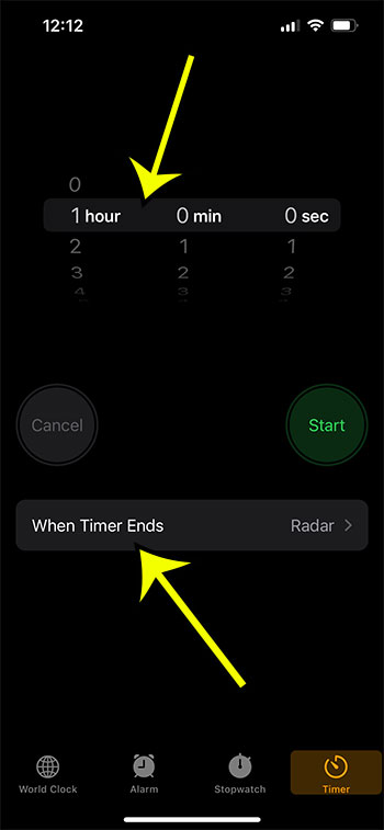select When Timer Ends
