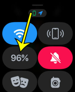 how to check the battery level for the Apple Watch red lightning bolt