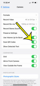 how to use the iPhone 13 QR code scanner